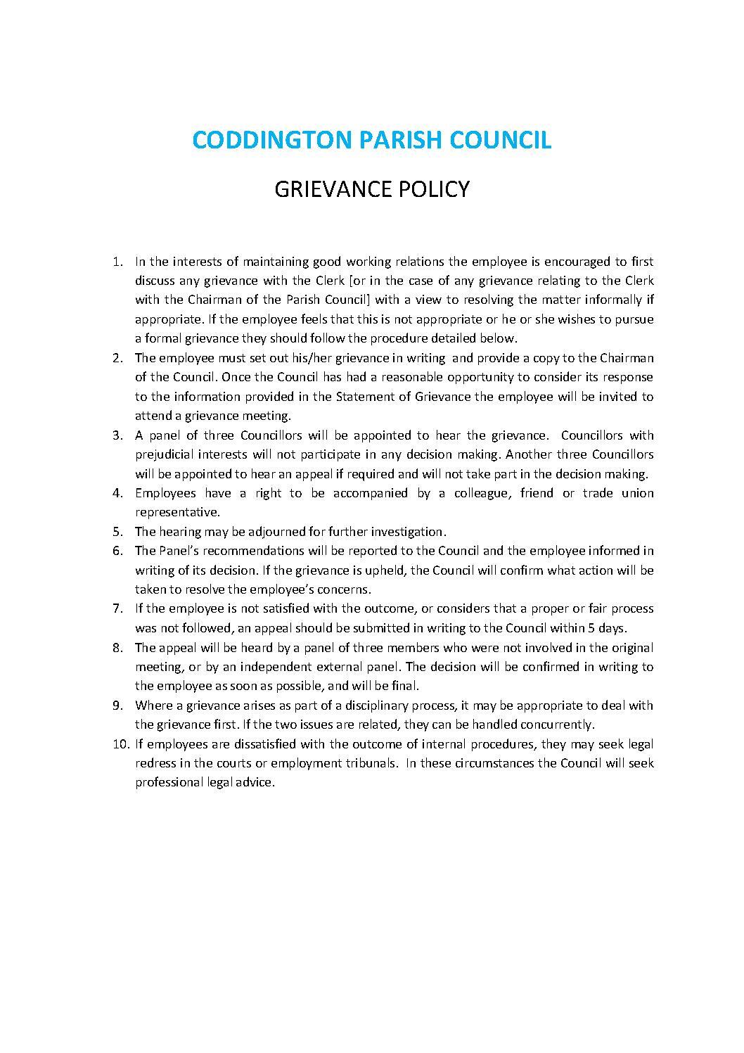 Grievance Policy