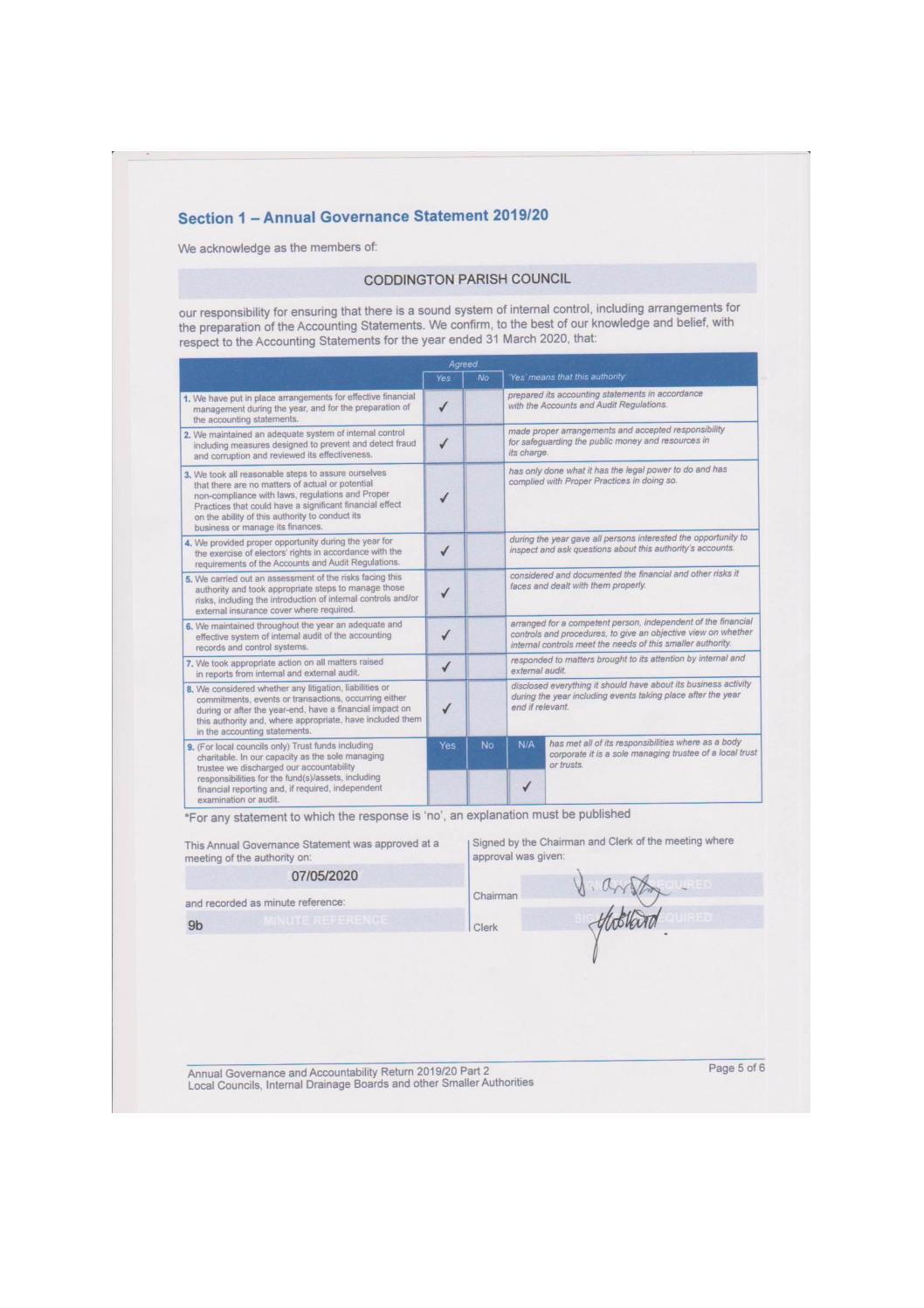 Annual Governance Statement 2019-20