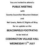 Public Meeting 5th July 2017 8pm, Village Hall