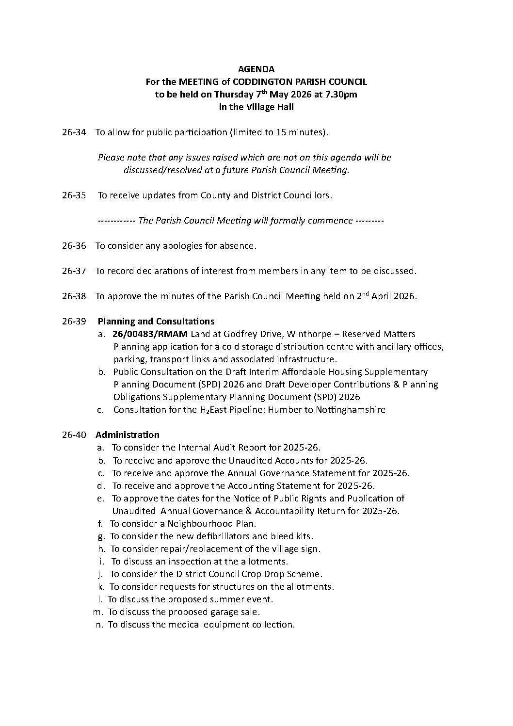 Agenda